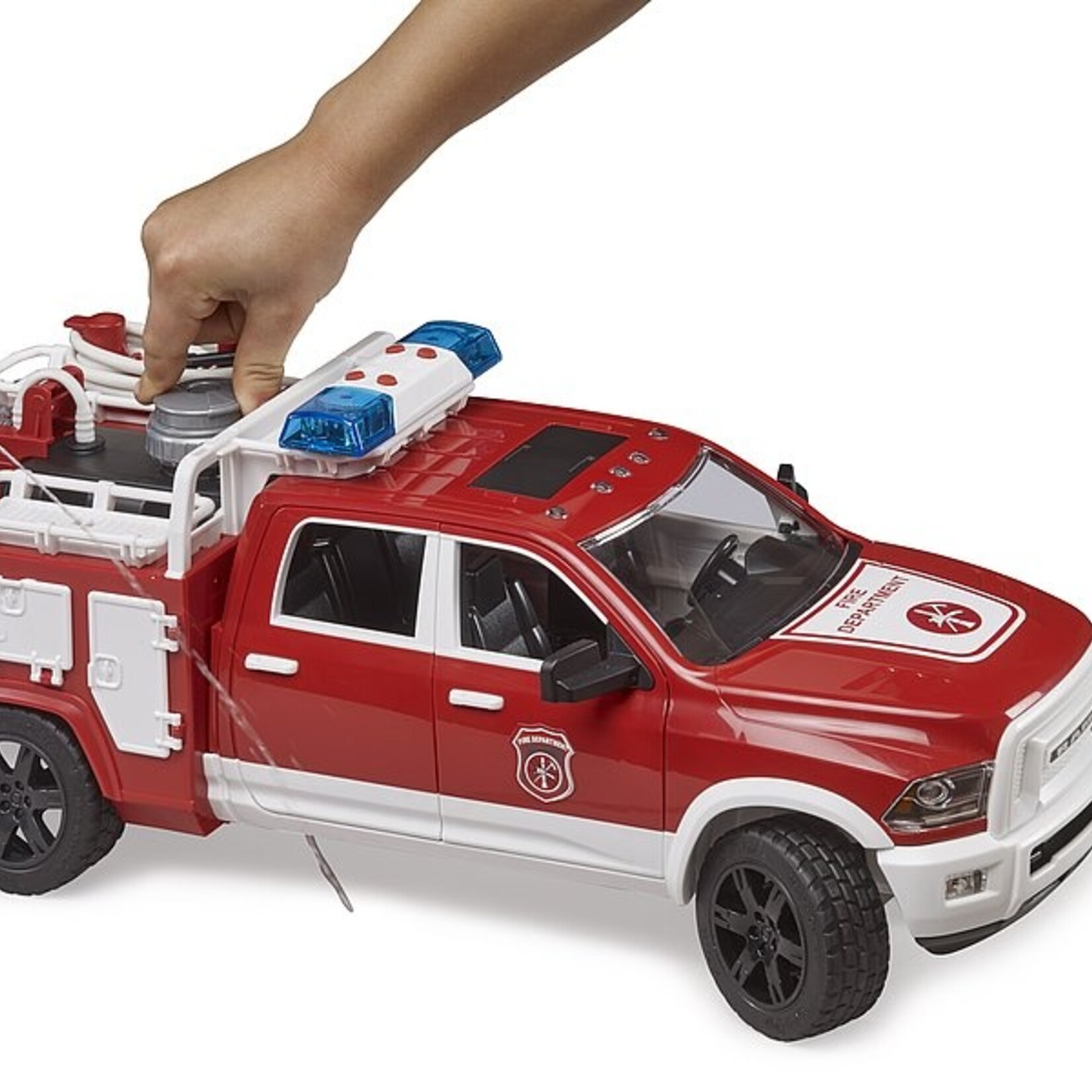 Bruder *****Bruder 02544 - RAM 2500 Chariot d’intervention de pompiers avec module son et lumière