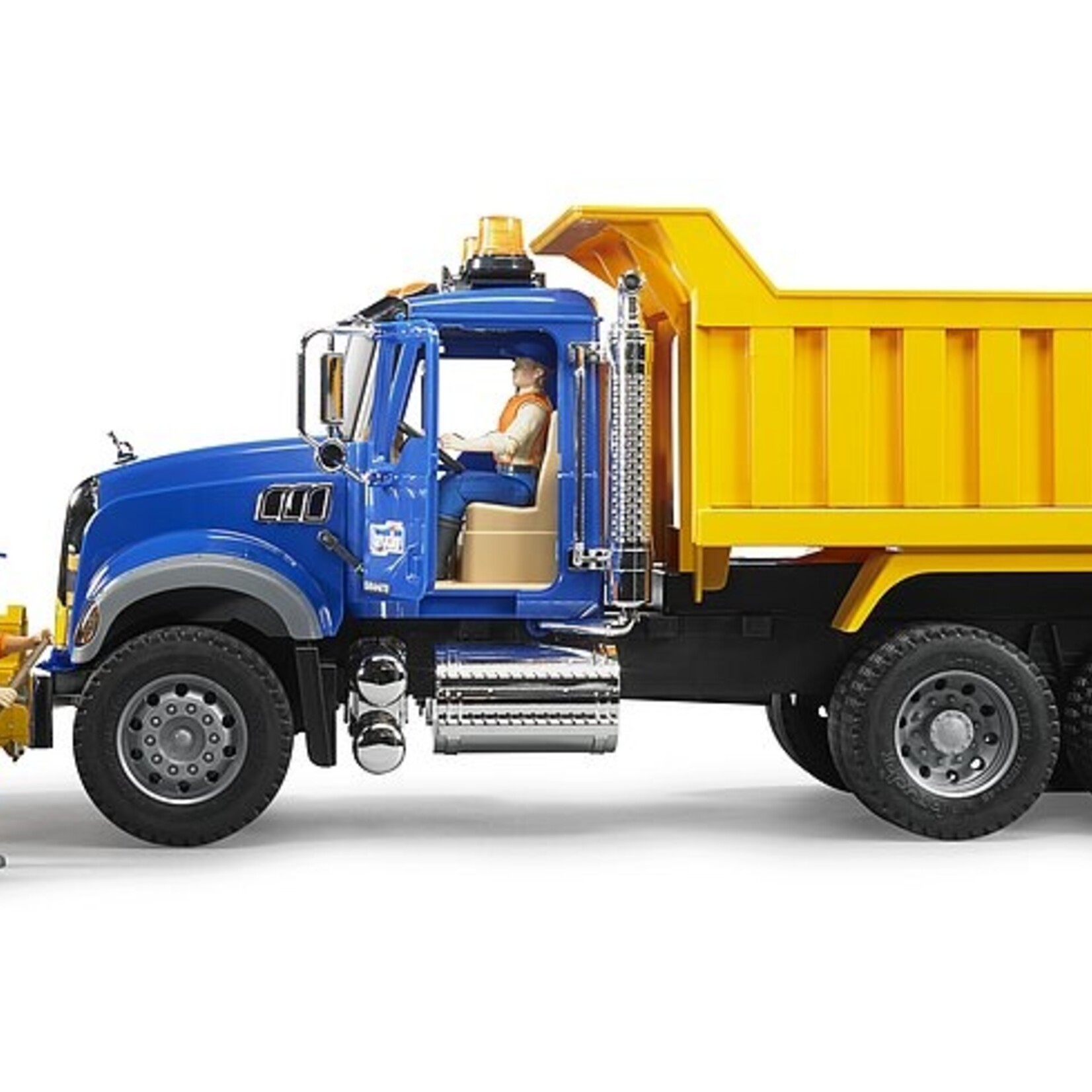Bruder Bruder 02825 - Camion MACK Granite avec benne basculante et chasse-neige