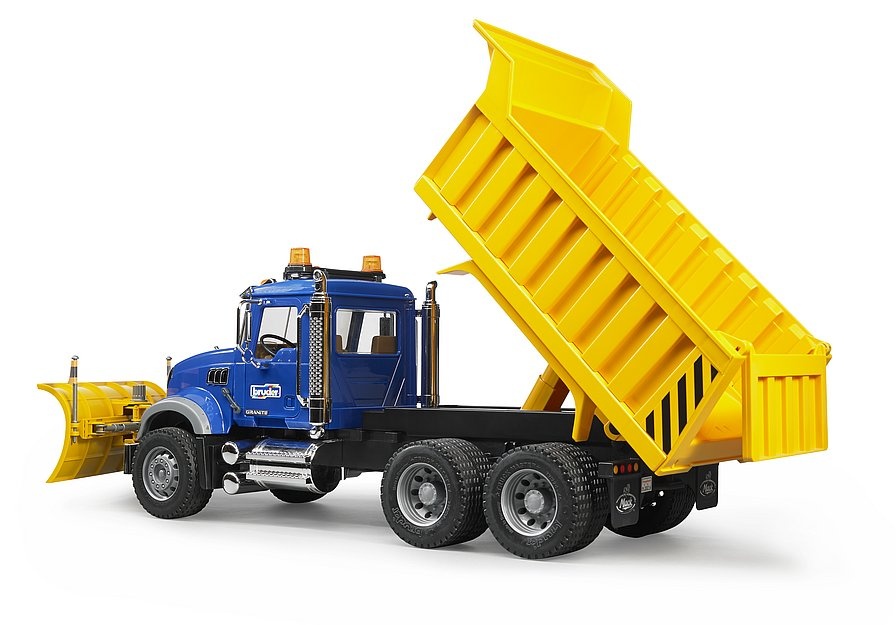 Bruder Bruder 02825 - Camion MACK Granite avec benne basculante et chasse-neige