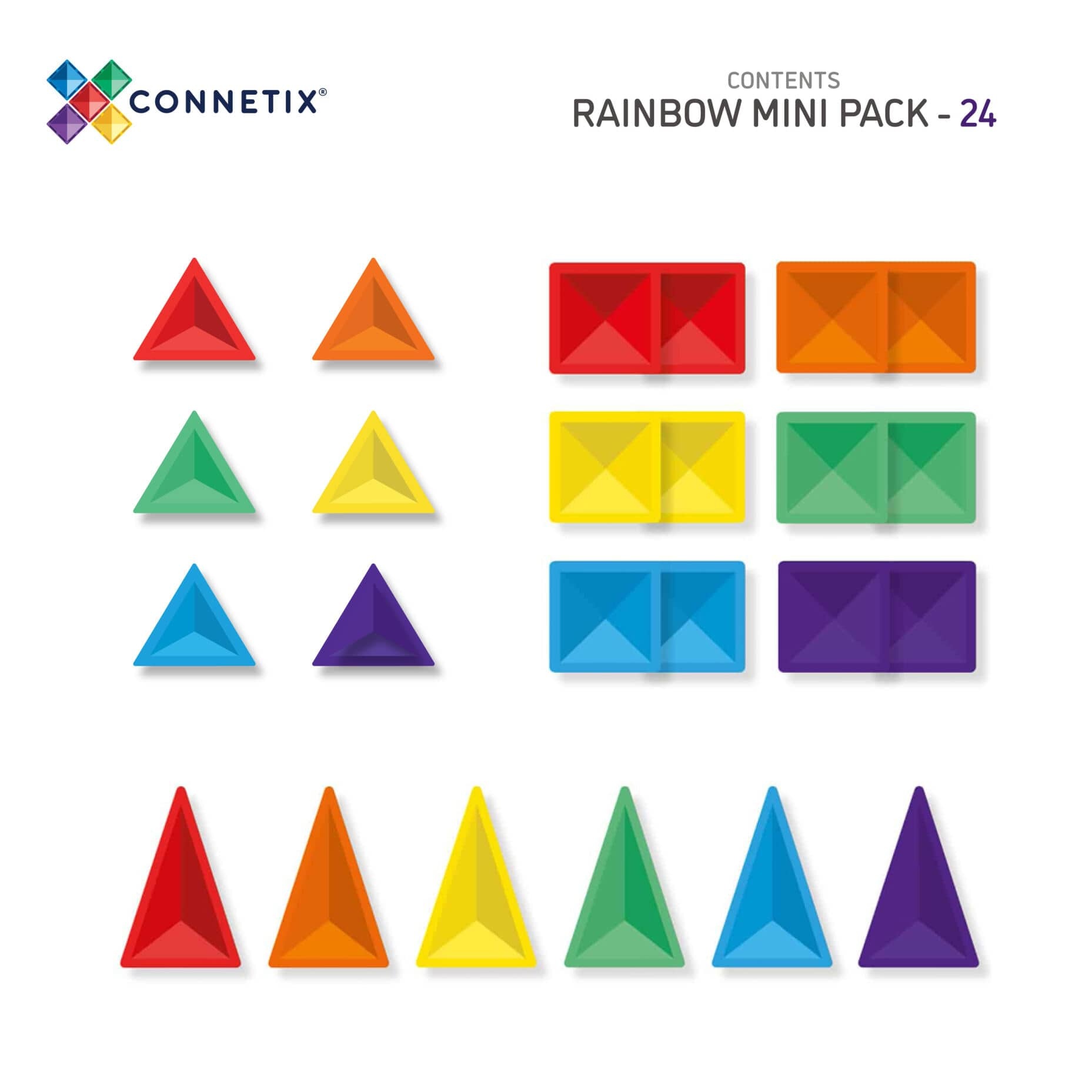 Connetix Connetix - Rainbow Mini Pack 24 Pièces