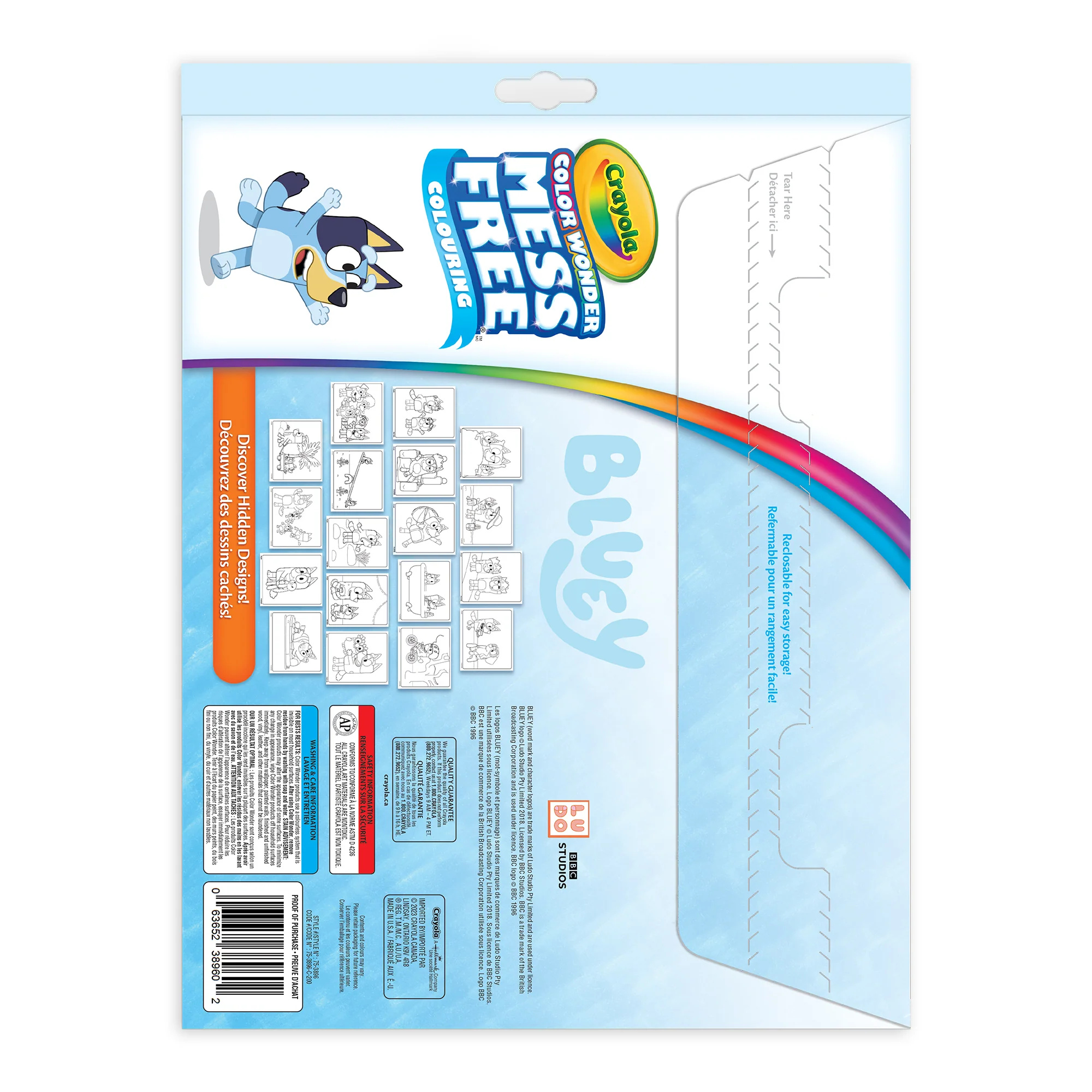 Crayola Crayola Color Wonder Bluey 18 pages et 4 marqueurs