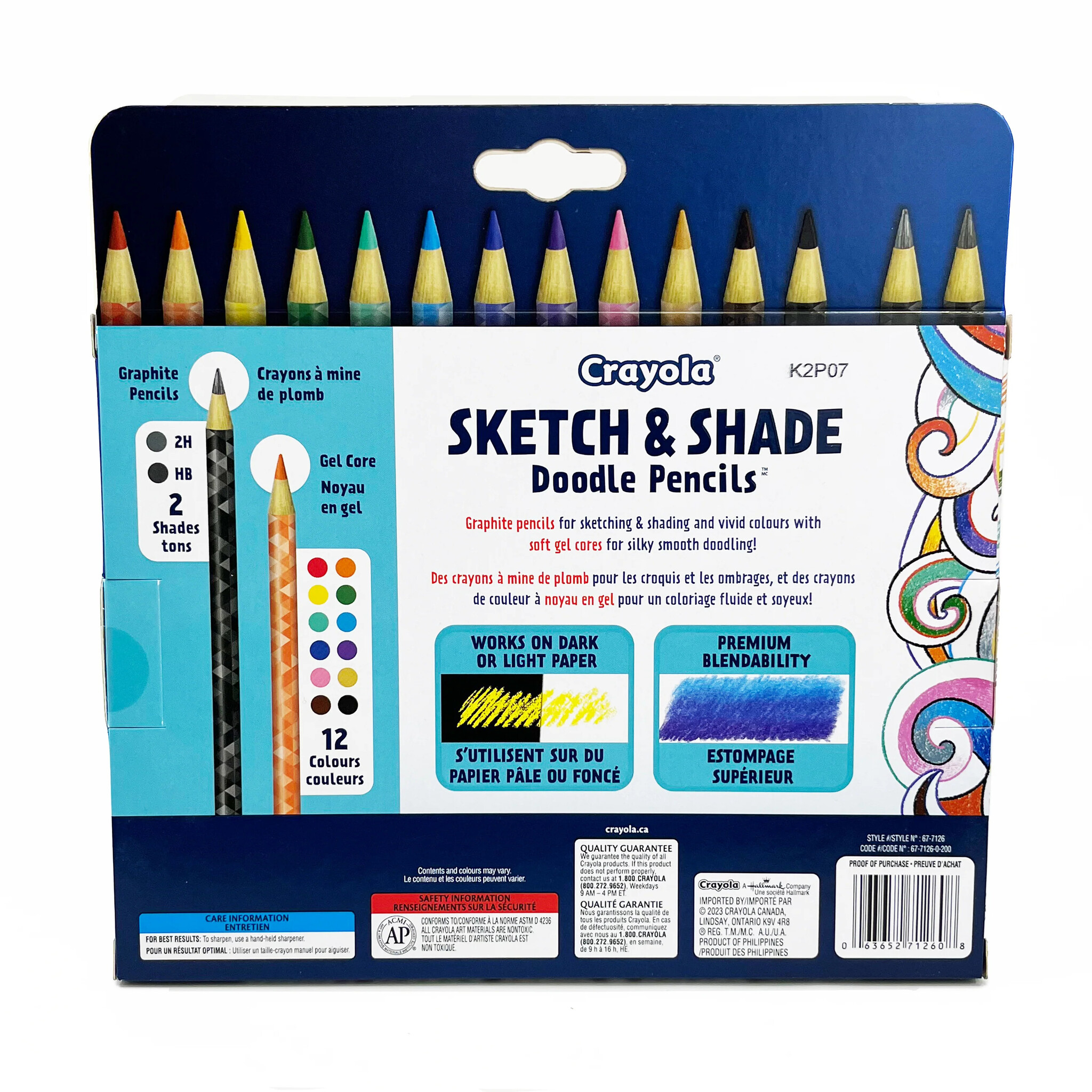 Crayola Crayola 14 crayons sketch et ombres