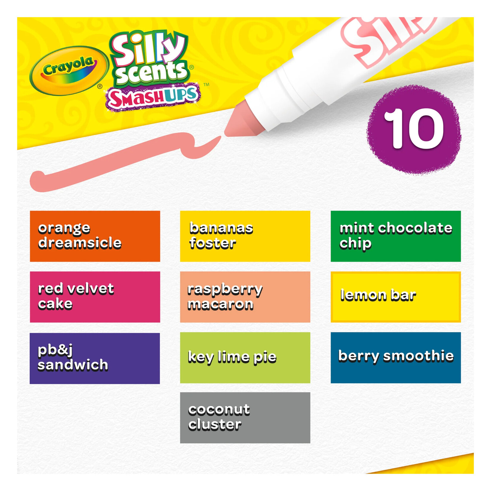 Crayola Crayola Silly Scents Smash Up Marqueurs trait large