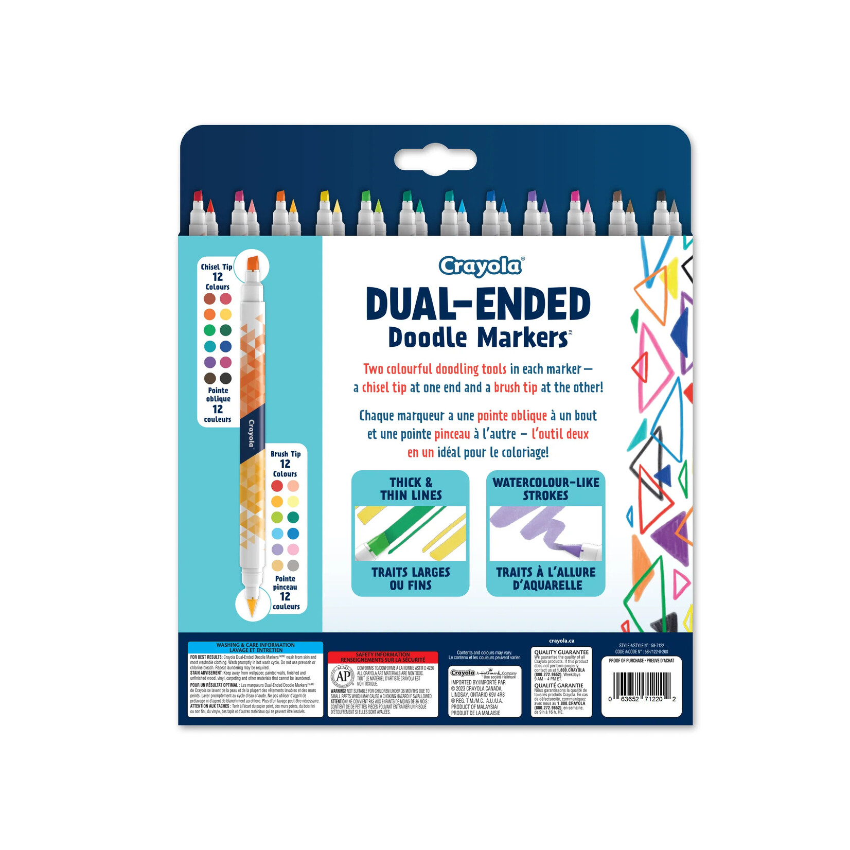 Crayola Crayola Doodle Marker 12 crayons double couleur