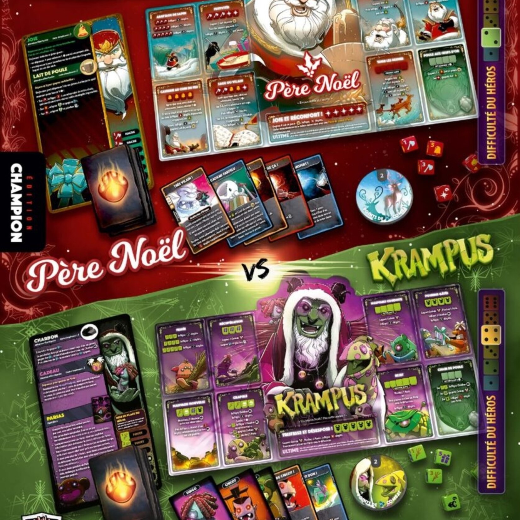 Lucky Duck Games Dice Throne Père Noël VS Krampus
