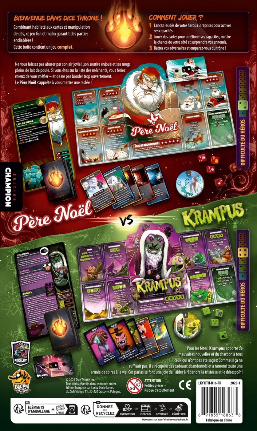 Lucky Duck Games Dice Throne Père Noël VS Krampus