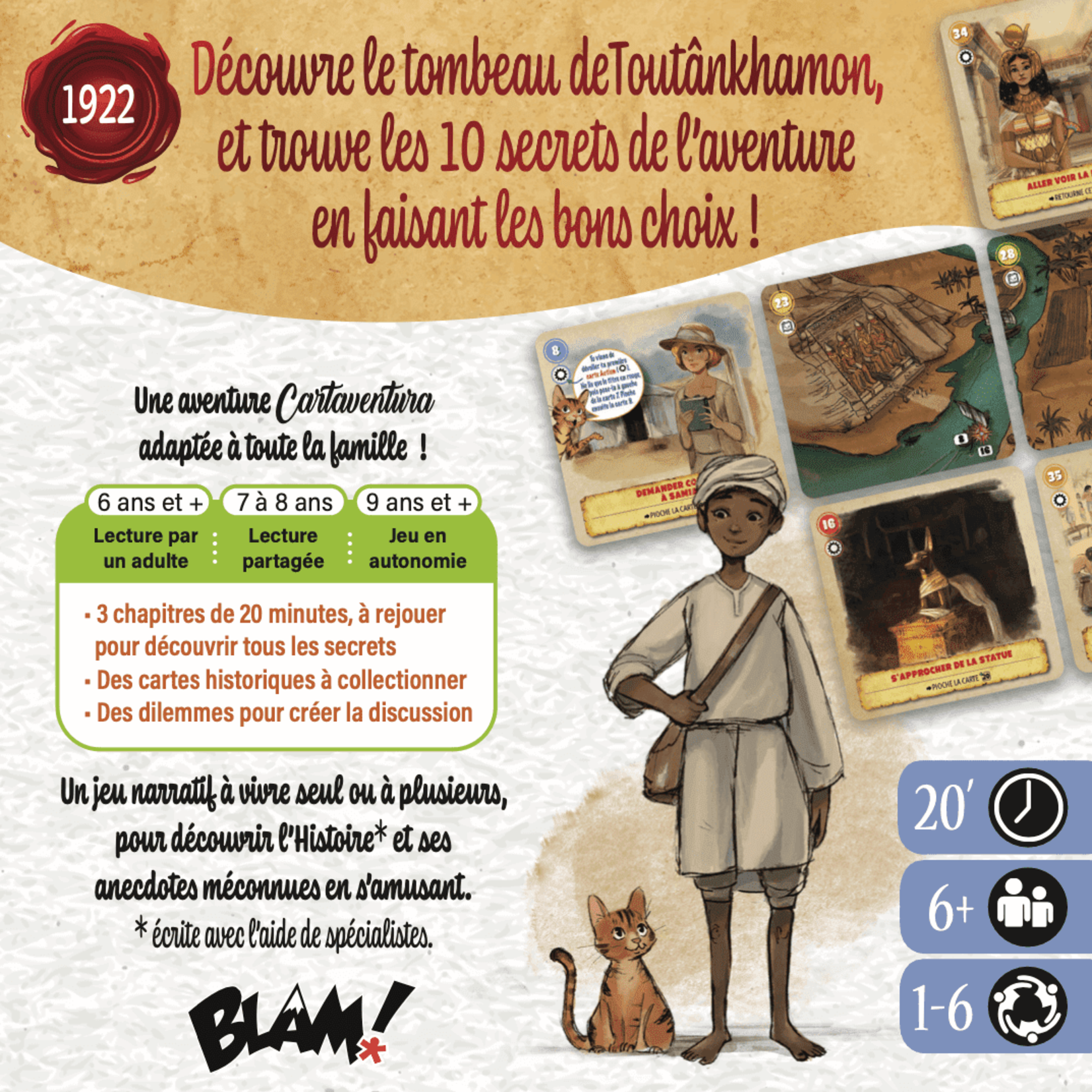 Blam! Cartaventura Odyssée le secret des pharaons