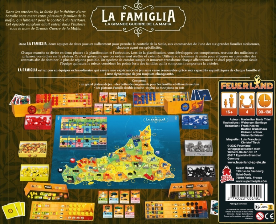 Super Meeple La Famiglia  La Grande Guerre de la Mafia