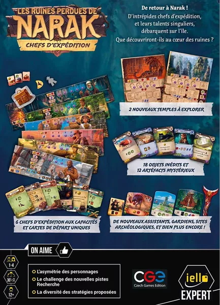 IELLO Les Ruines Perdues de Narak - Chefs d'expédition