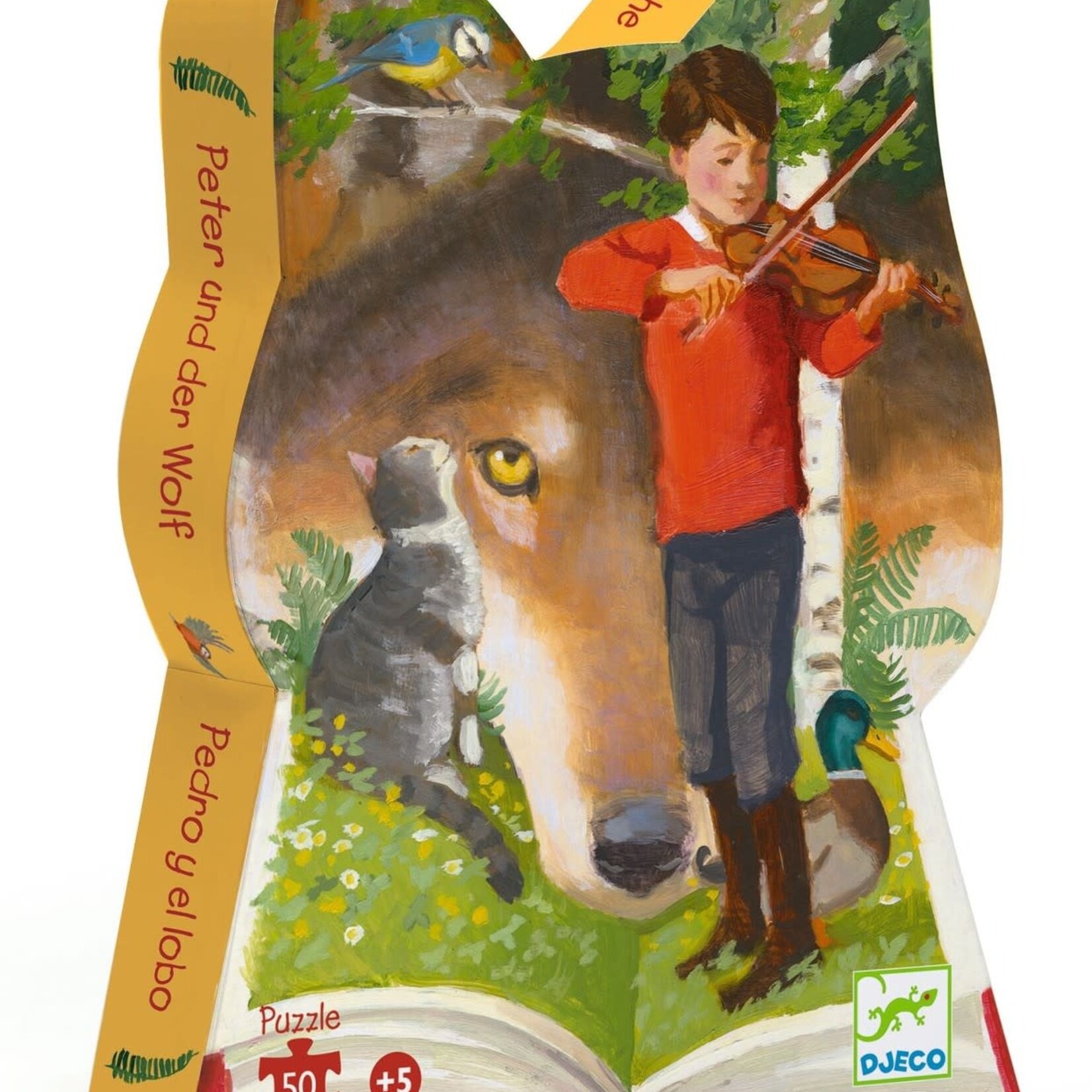 Djeco Puzzle Silhouette 50 - Pierre et le Loup