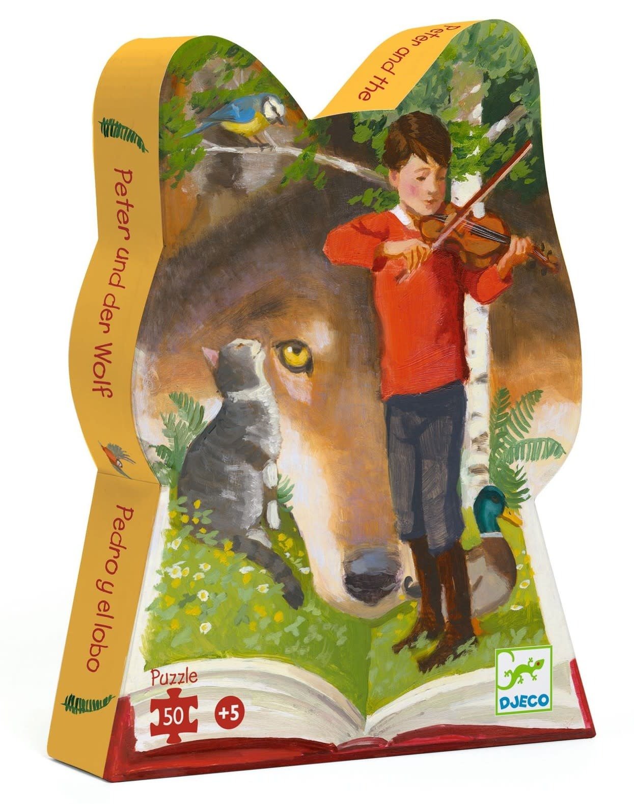 Djeco Puzzle Silhouette 50 - Pierre et le Loup