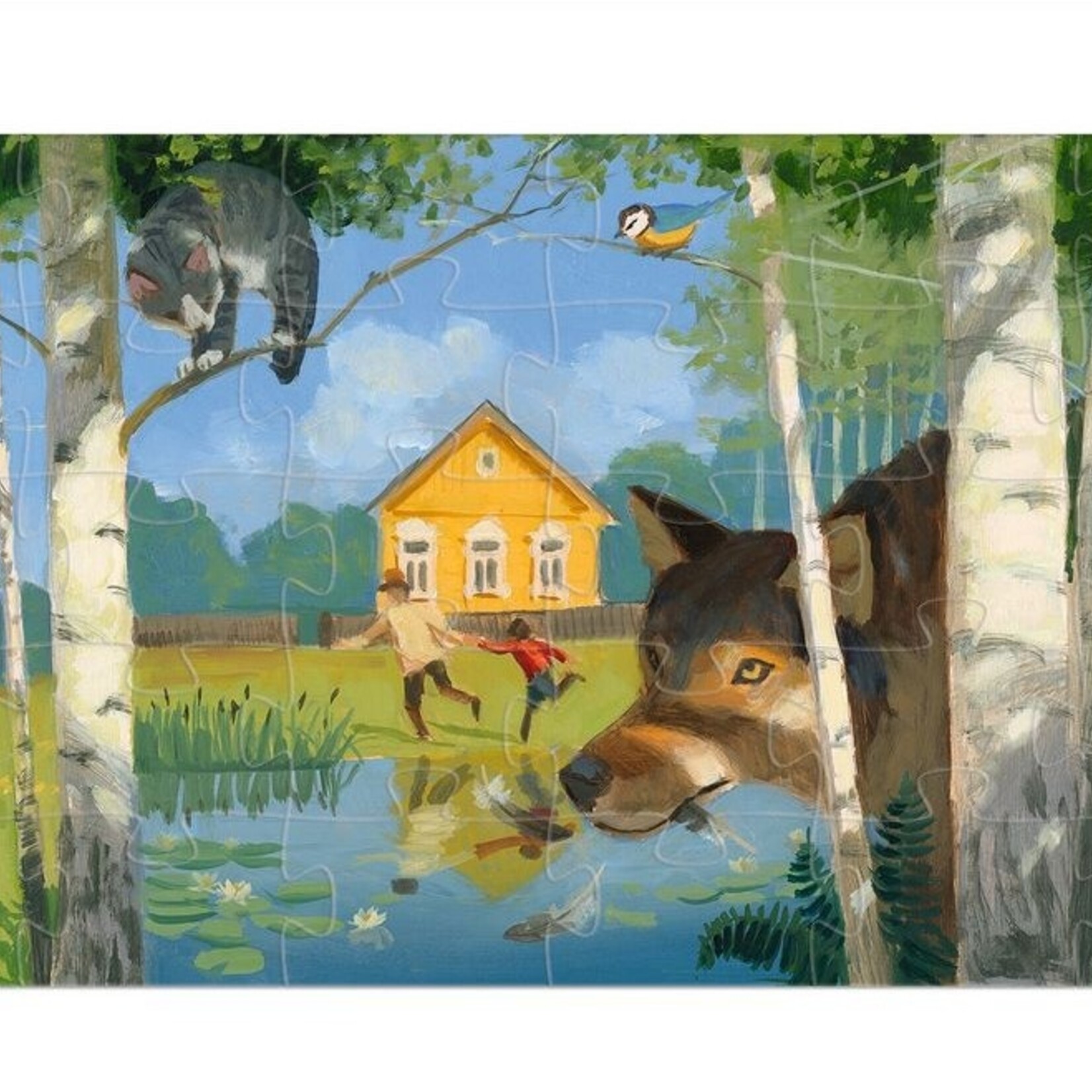 Djeco Puzzle Silhouette 50 - Pierre et le Loup