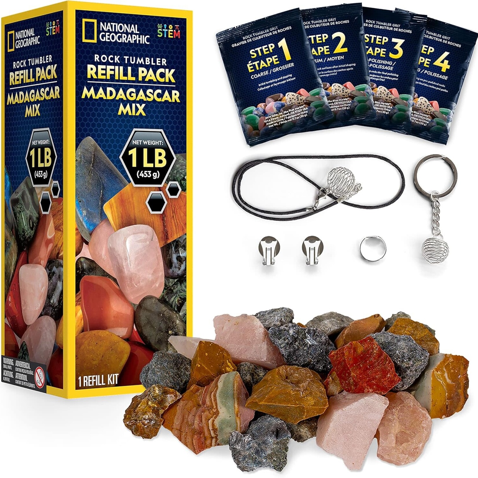 National Geographic National Geographic - Rock Tumbler Refill Pack - Madagascar Mix
