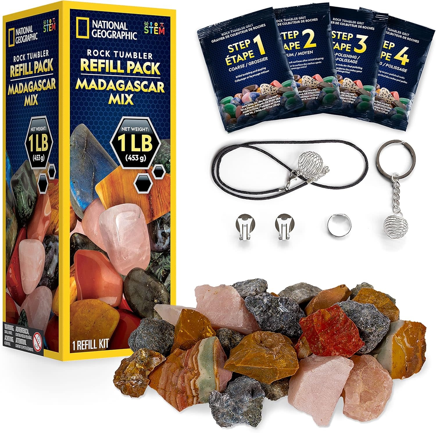 National Geographic National Geographic - Rock Tumbler Refill Pack - Madagascar Mix