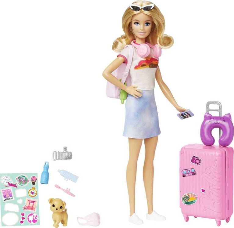 Mattel Barbie - Poupée Barbie avec son chiot voyage