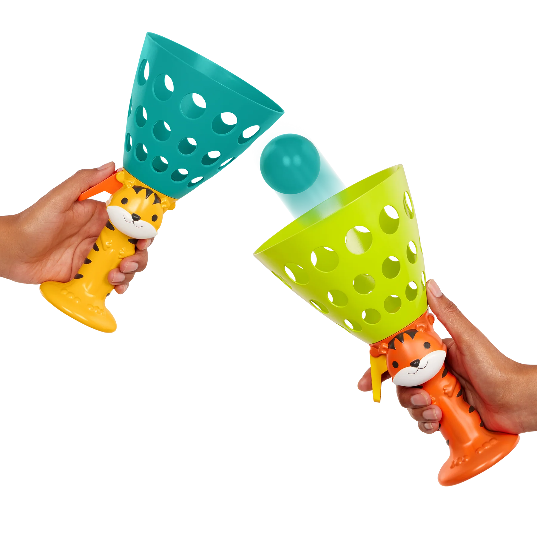B. Collection BToys Ensemble de jeu de balle  avec 2 lanceurs Tigre