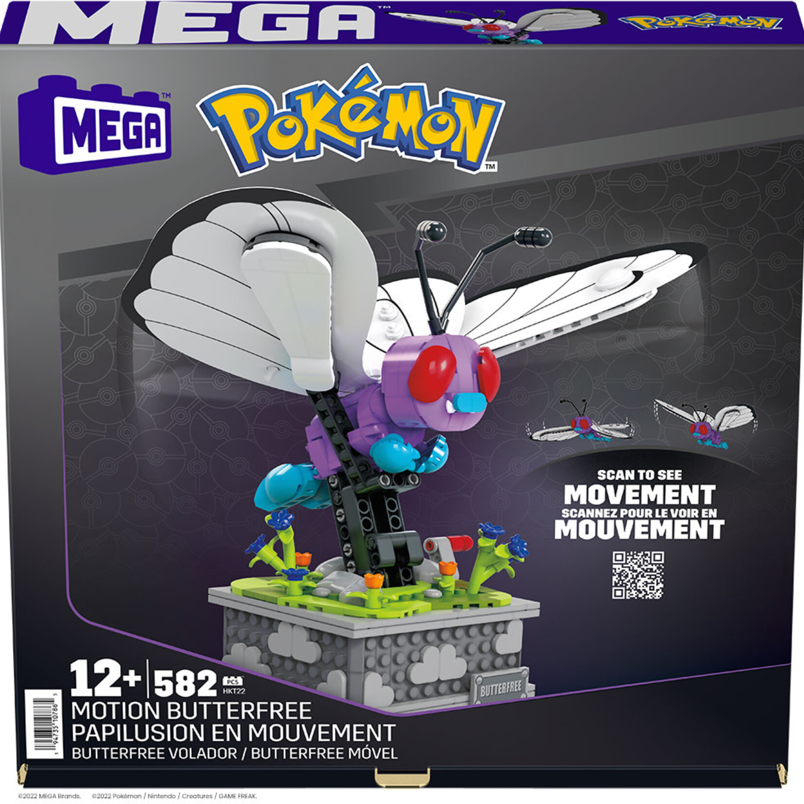 Mega Construx Mega Pokémon Papilision en mouvement