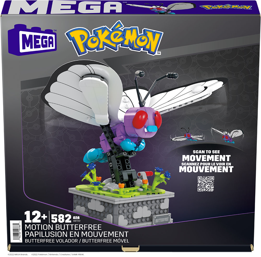Mega Construx Mega Pokémon Papilision en mouvement