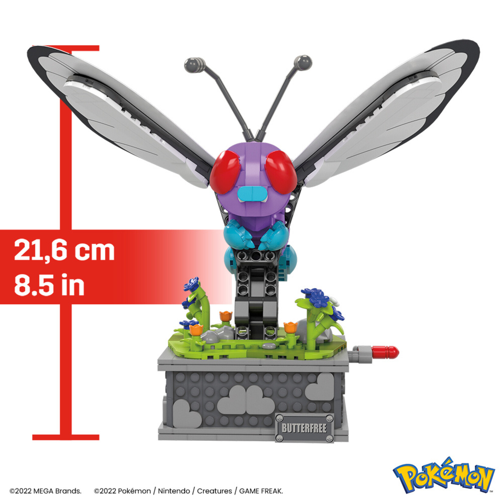 Mega Construx Mega Pokémon Papilision en mouvement