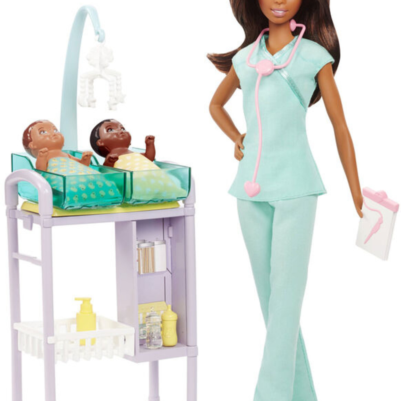 Mattel Barbie Pédiatre avec jumeaux
