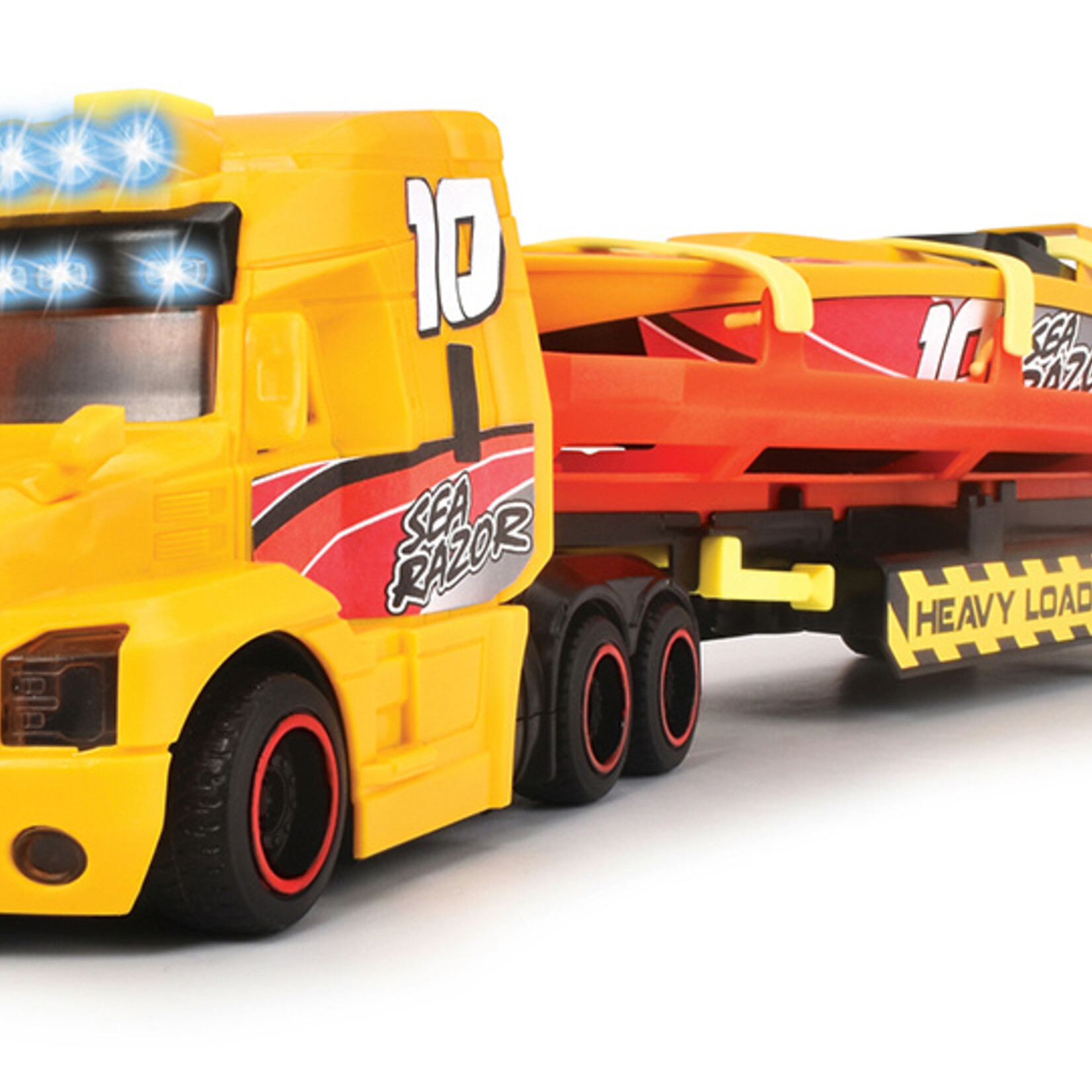 Dickie Toys Dickie - Ensemble de camion et bateau de course
