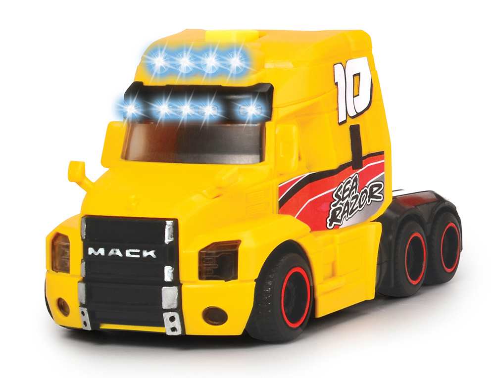 Dickie Toys Dickie - Ensemble de camion et bateau de course
