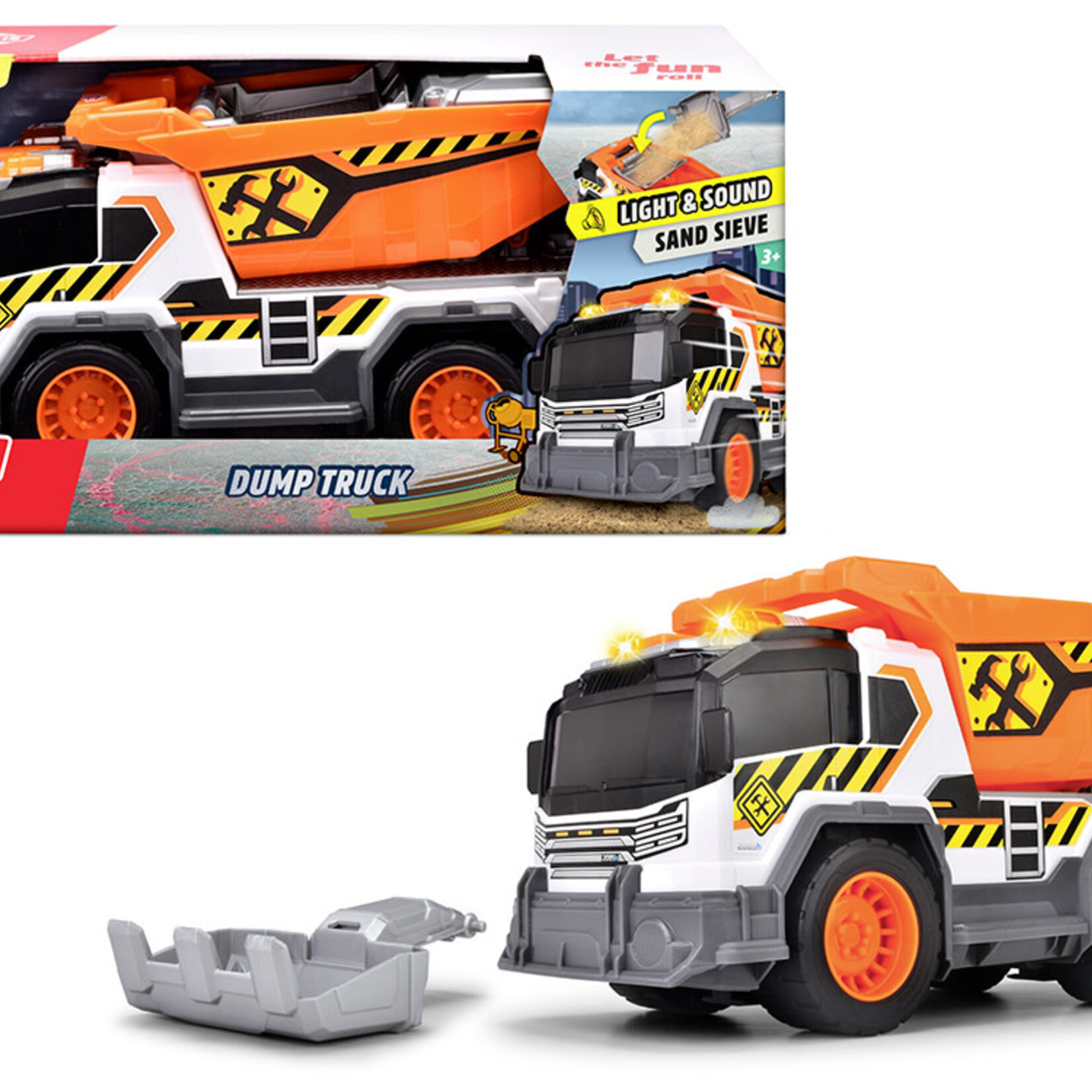 Dickie Toys Dickie Toy Dump Truck - camion-benne avec son et lumière