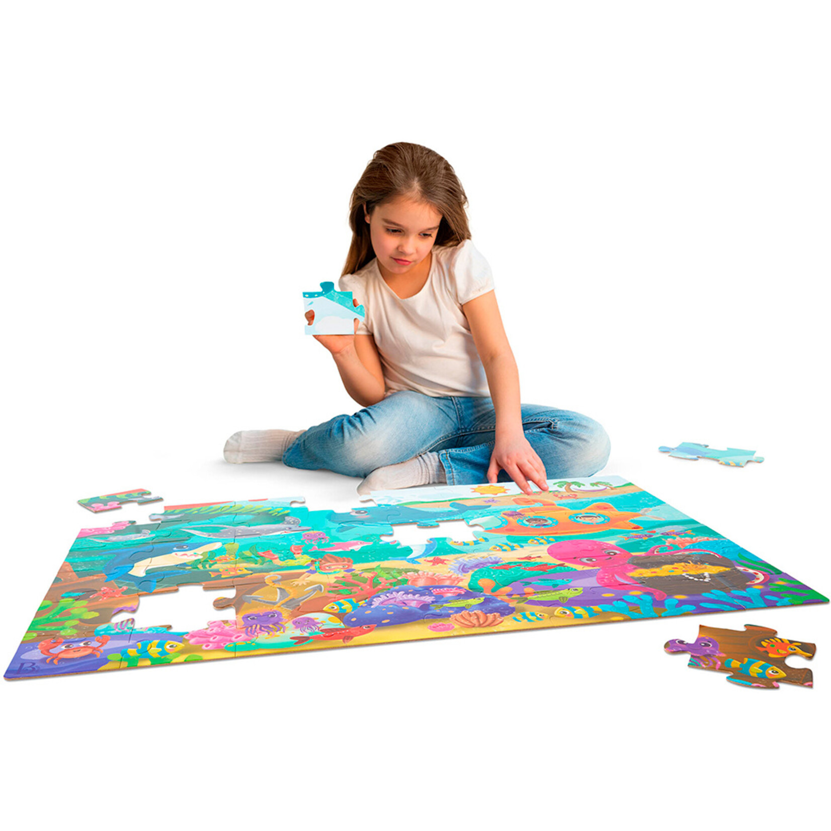 B. Collection B.Toys Casse-tête de plancher regarde et explore sous la mer