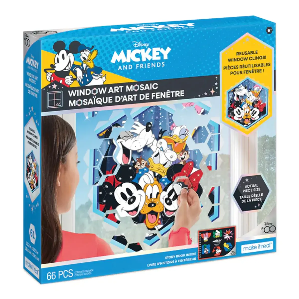 Make it real Disney Mickey and Friends  Mosaïque d'Art de fenêtre