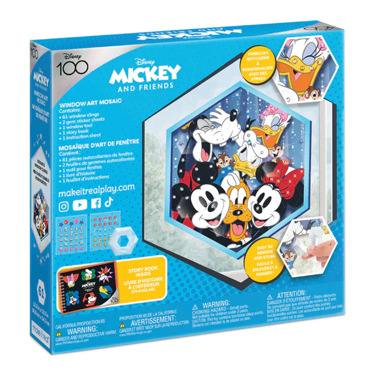 Make it real Disney Mickey and Friends  Mosaïque d'Art de fenêtre