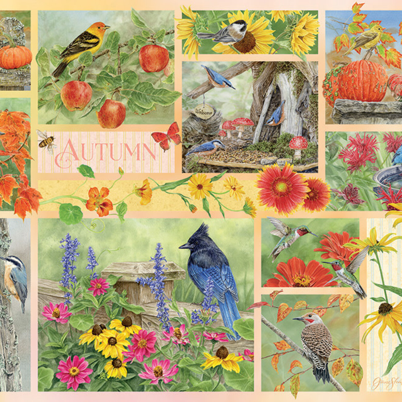 Cobble Hill Cobble Hill 500 - Garden Birds in Automn