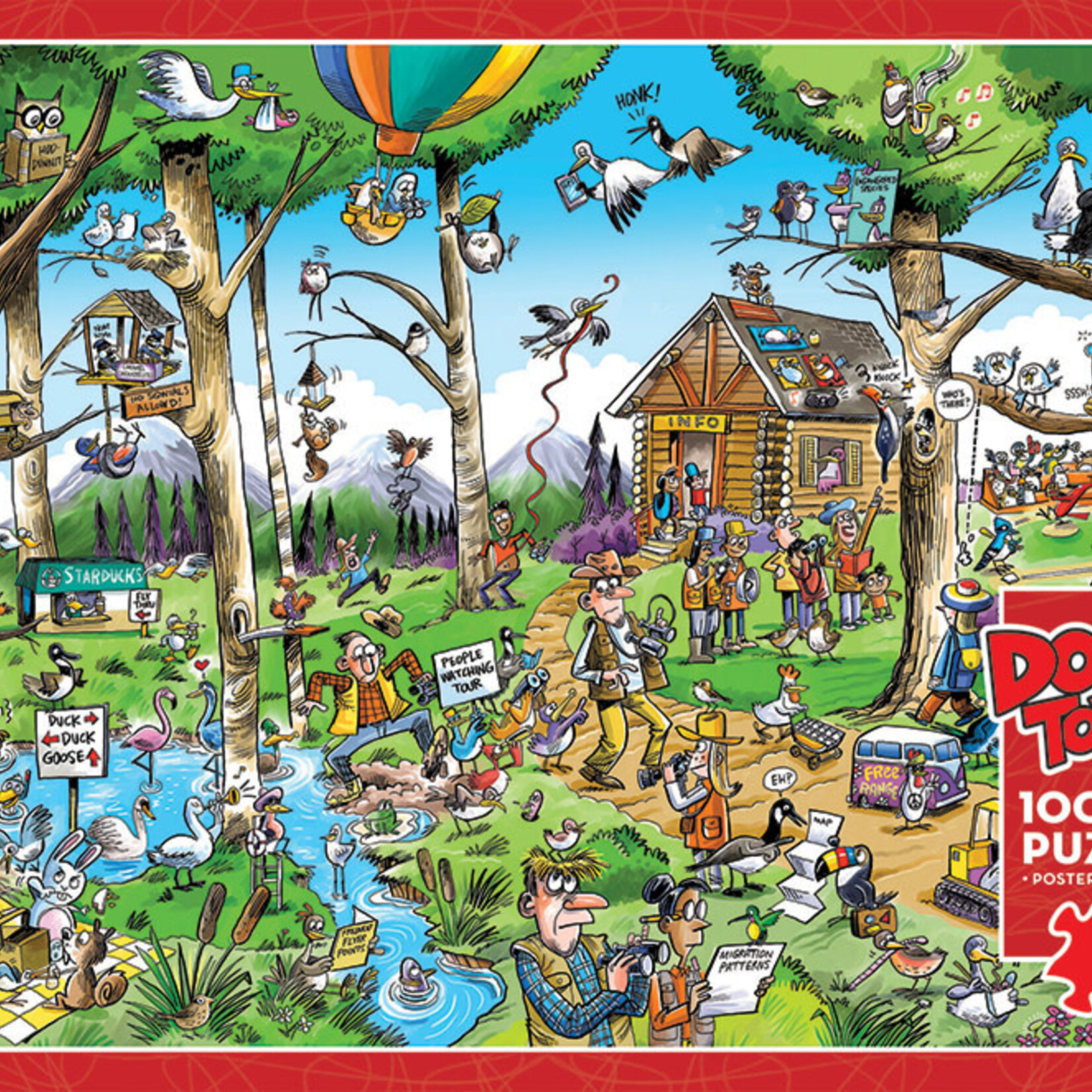Cobble Hill Cobble Hill 1000  - Doodle Town : Birdwatcher's Paradise