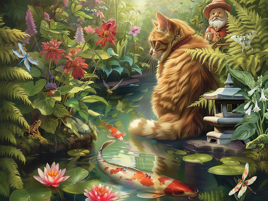 Cobble Hill Cobble Hill 275 (Large Pieces) - Koi Cat