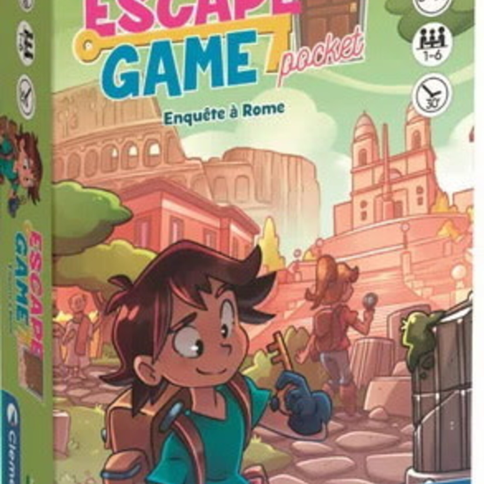 Clementoni Pocket Escape Game Enquête à Rome