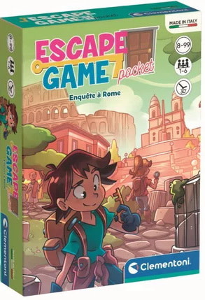 Clementoni Pocket Escape Game Enquête à Rome