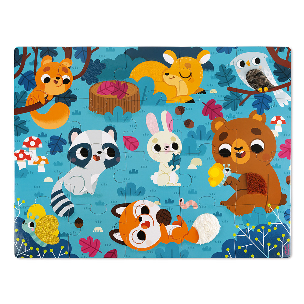 Janod Janod Puzzle Tactile - Animaux de la forêt