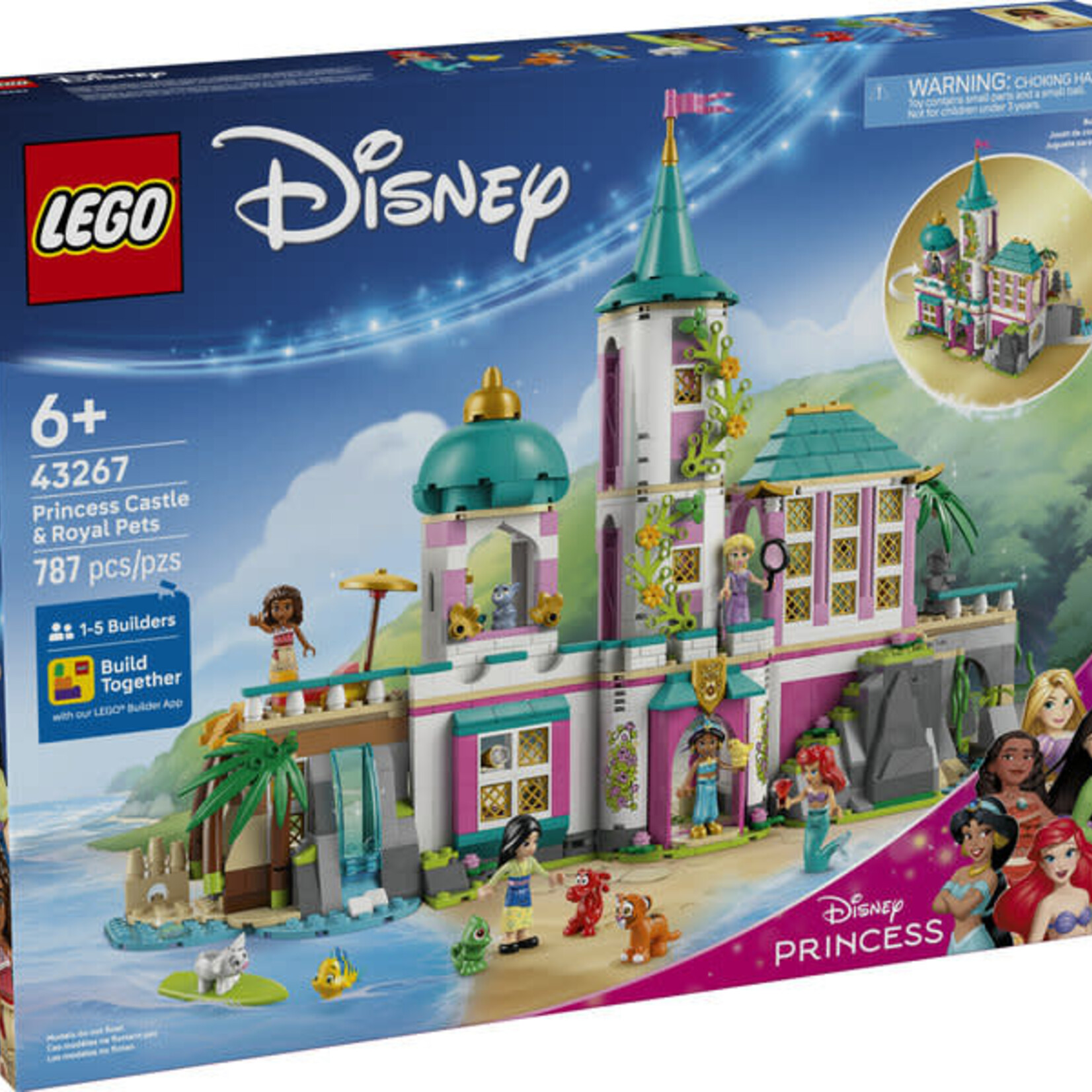 Lego Lego 43267 Disney - Le château des princesses et les animaux royaux