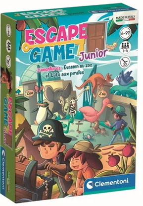 Clementoni Escape Game Junior 2 aventures  Zoo et Pirates
