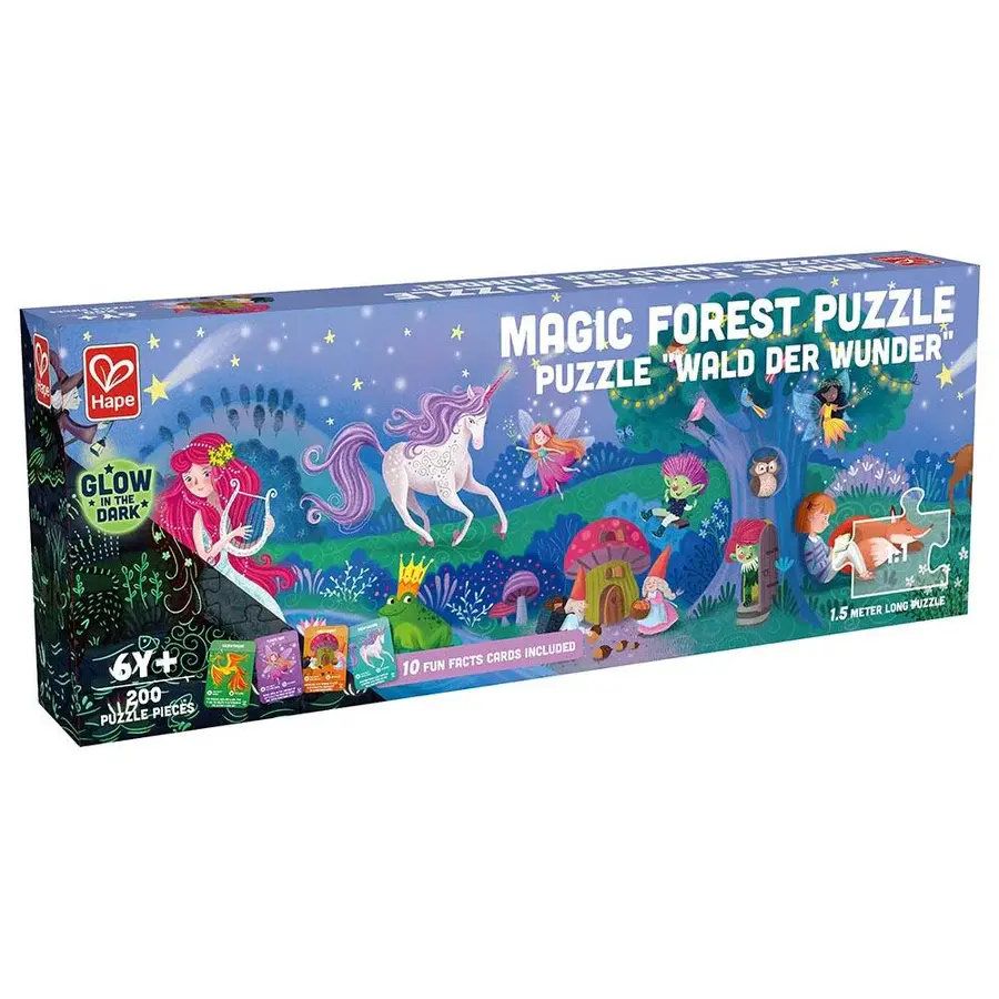 Hape Hape Puzzle 210 pcs la forêt enchantée  brille dans le noir