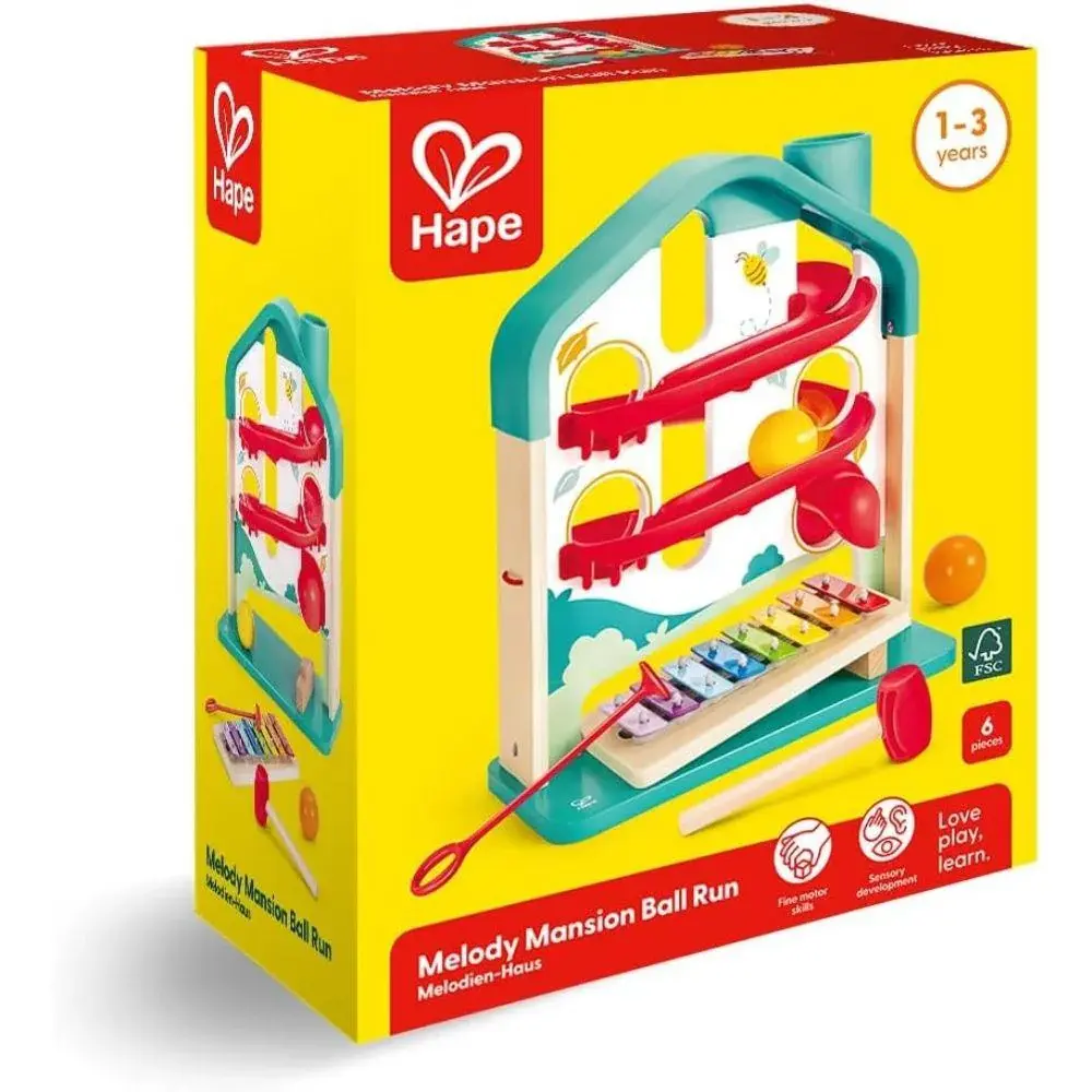 Hape Hape Toboggan musical en forme de maison