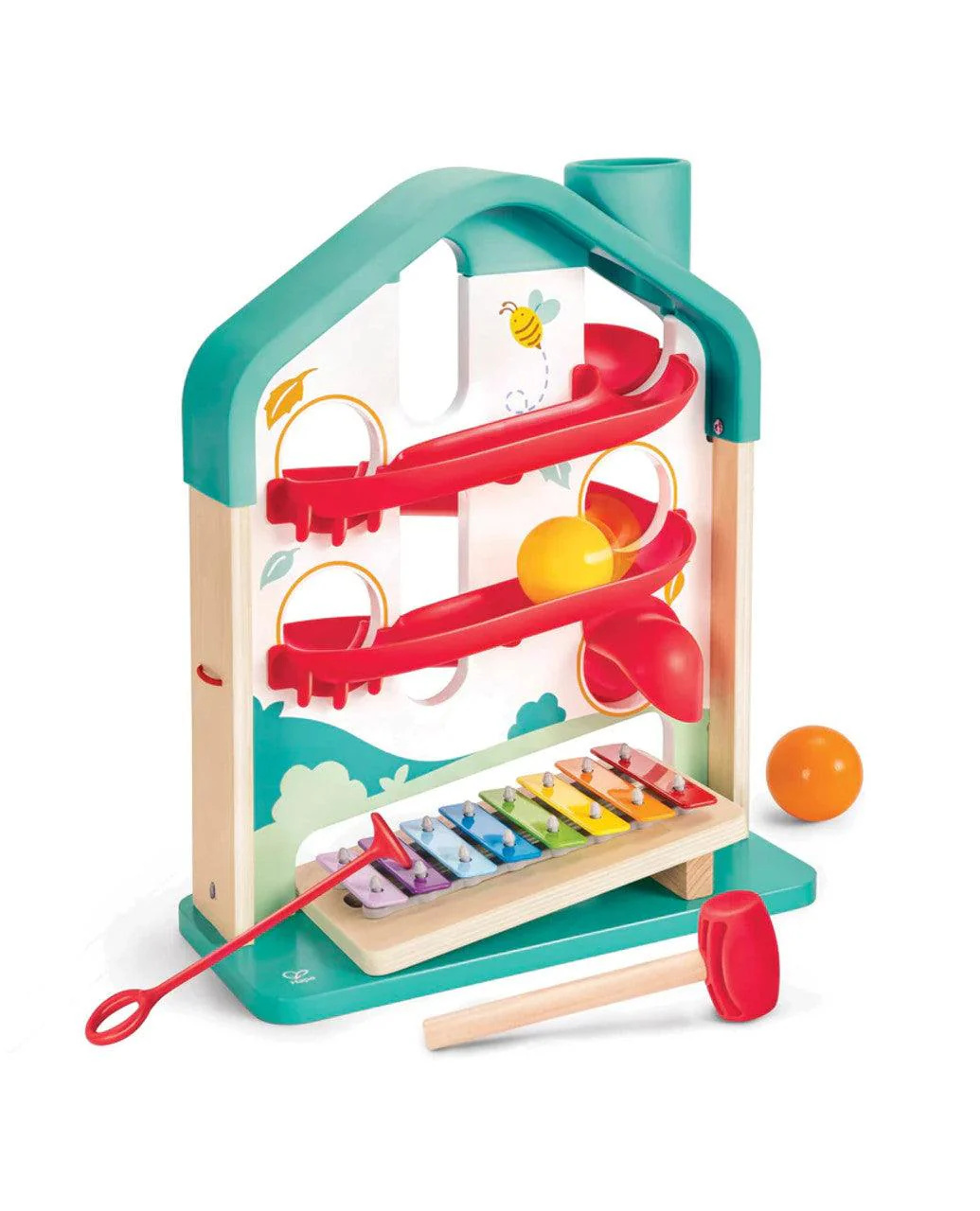 Hape Hape Toboggan musical en forme de maison