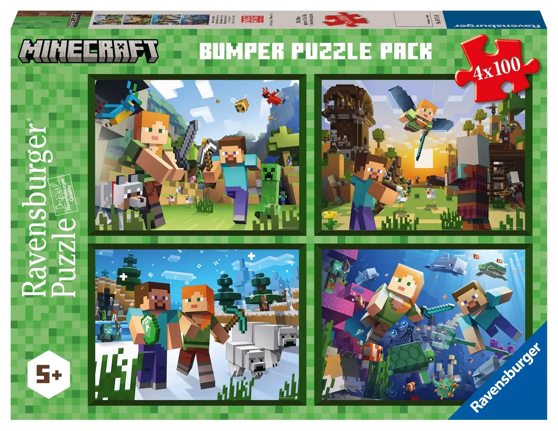 Ravensburger Ravens 4 x 100 - Minecraft