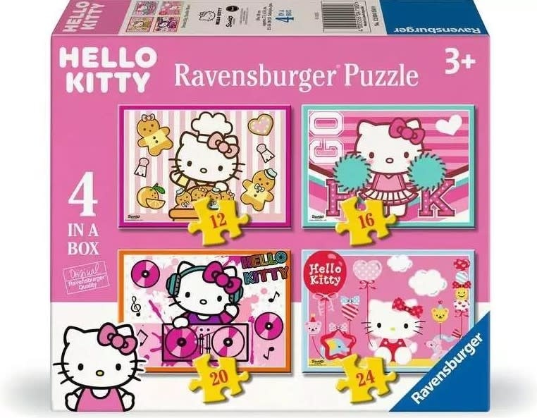 Ravensburger Ravens - 4 en une boite 12-16-20-24 - Hello Kitty