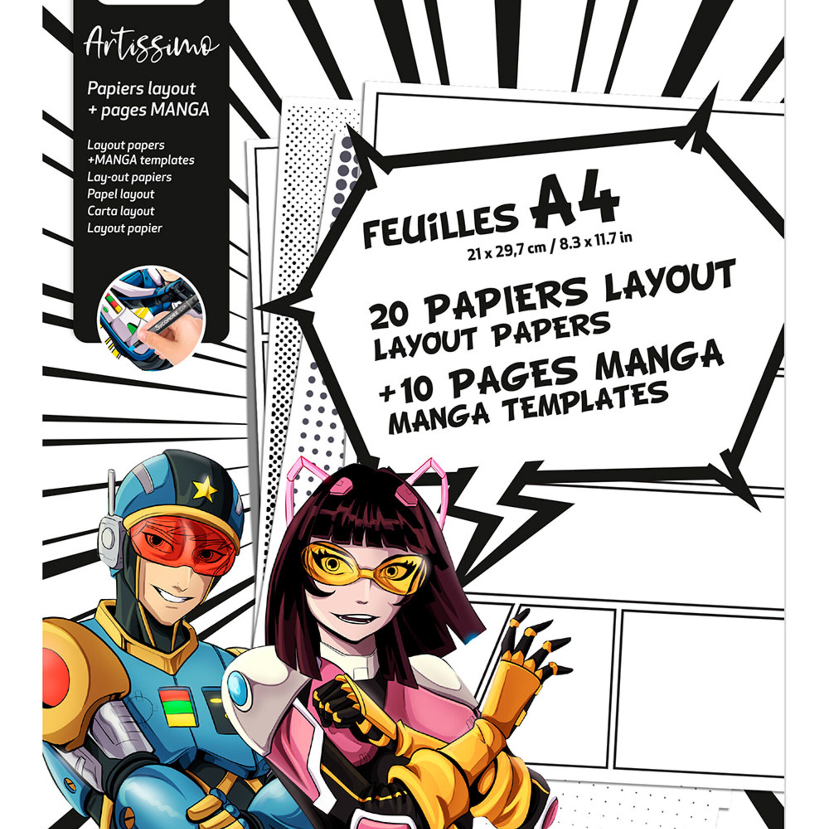 Sycomore Artissimo - 30 Papier Layout et 10 pages manga