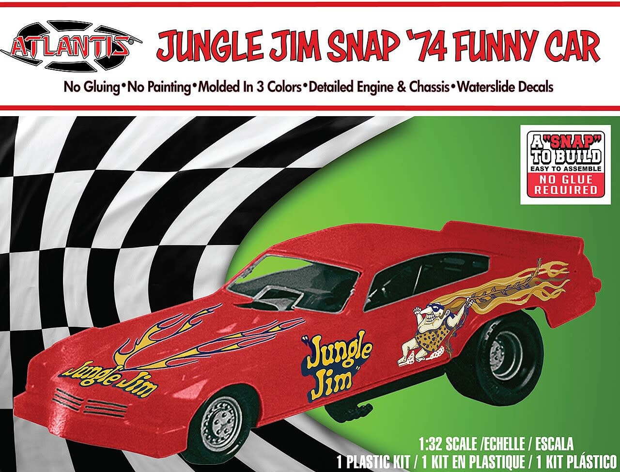 Atlantis Atlantis - Jungle Jim '74 Funny Car Snap Model Kit