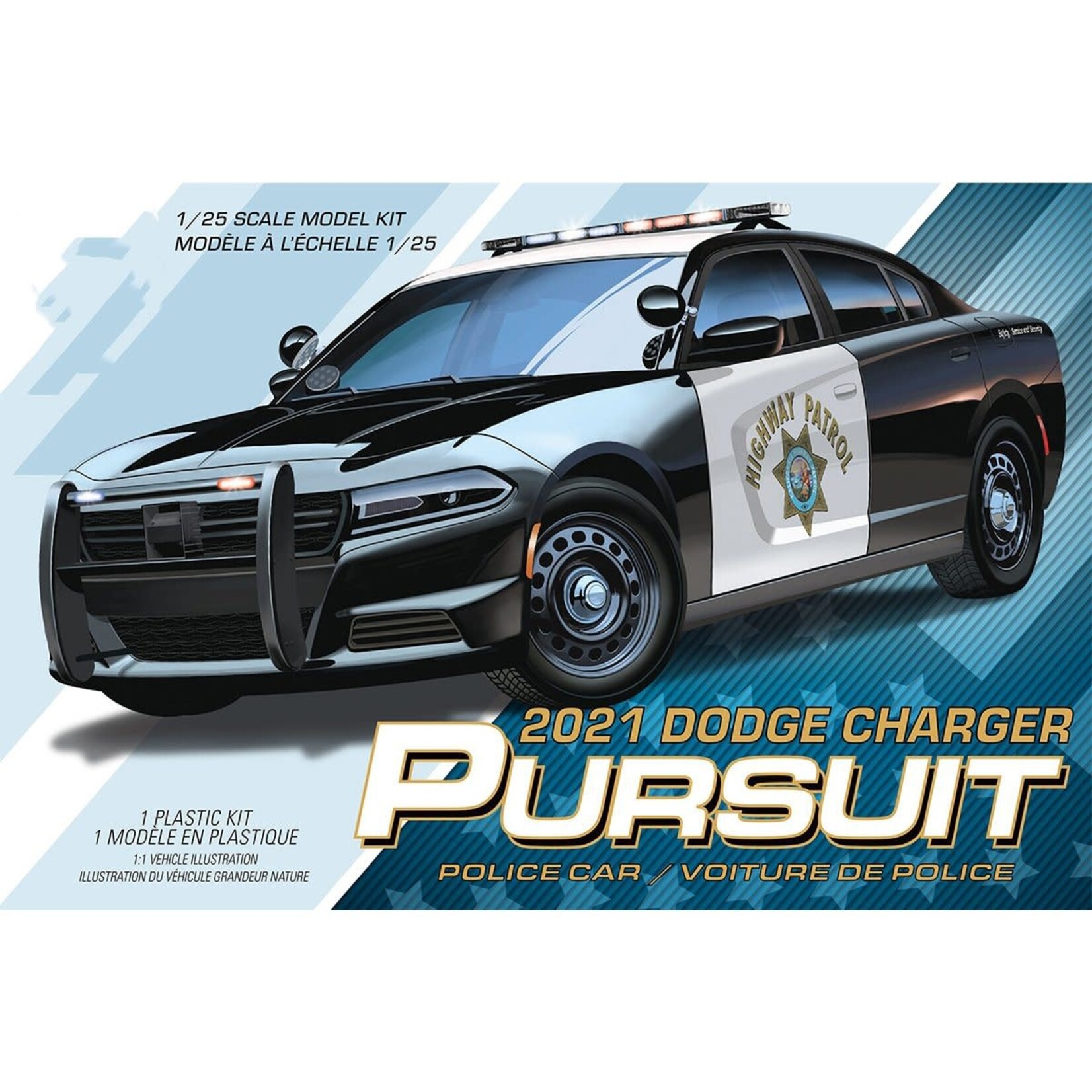 AMT 21 Dodge Charger Police Pursuit 1/25