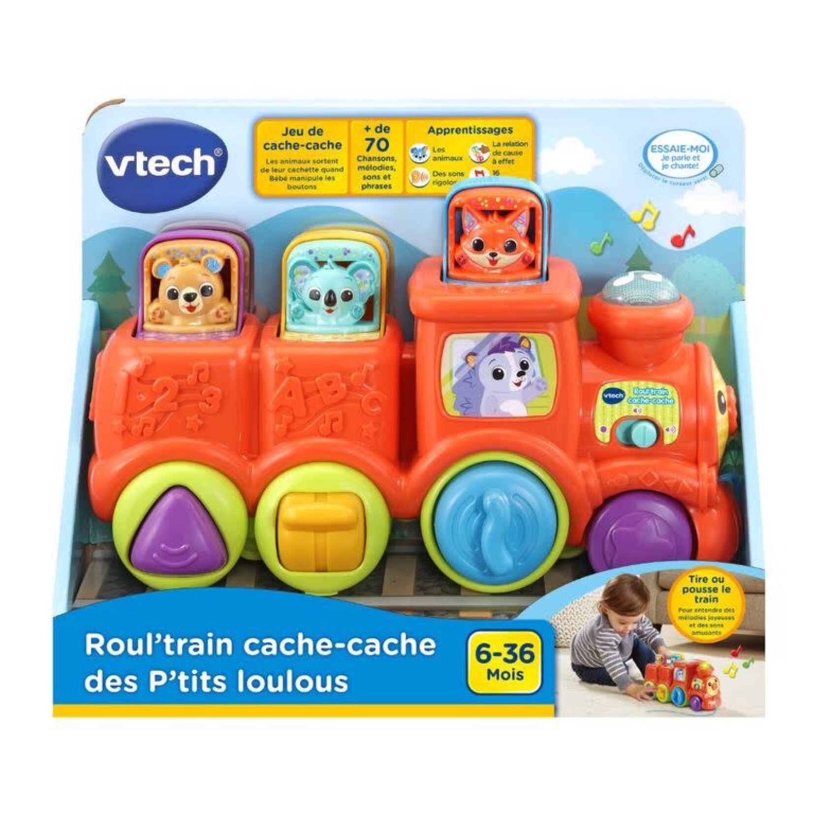 VTech V-Tech Roul'train cache-cache des P'tits loulous