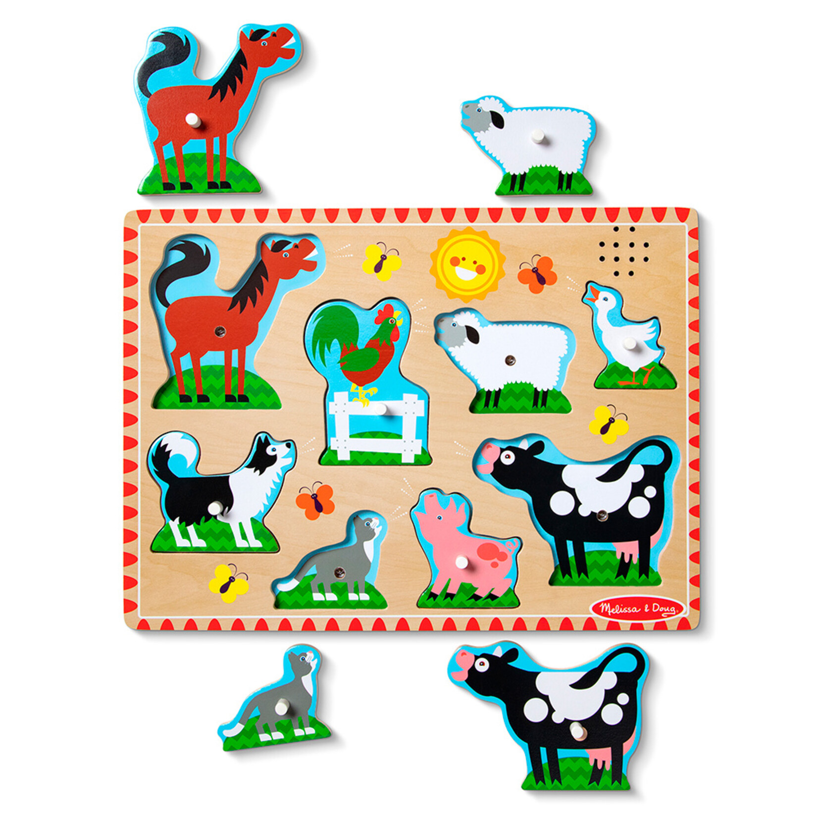 Melissa & Doug M&D - Sound Puzzle/Casse-tête Sonore - Animaux de la ferme