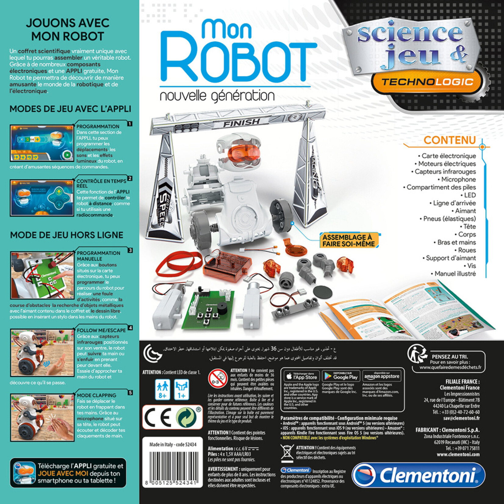 Clementoni Clementoni - Science & Jeu - Mon Robot Nouvelle Génération