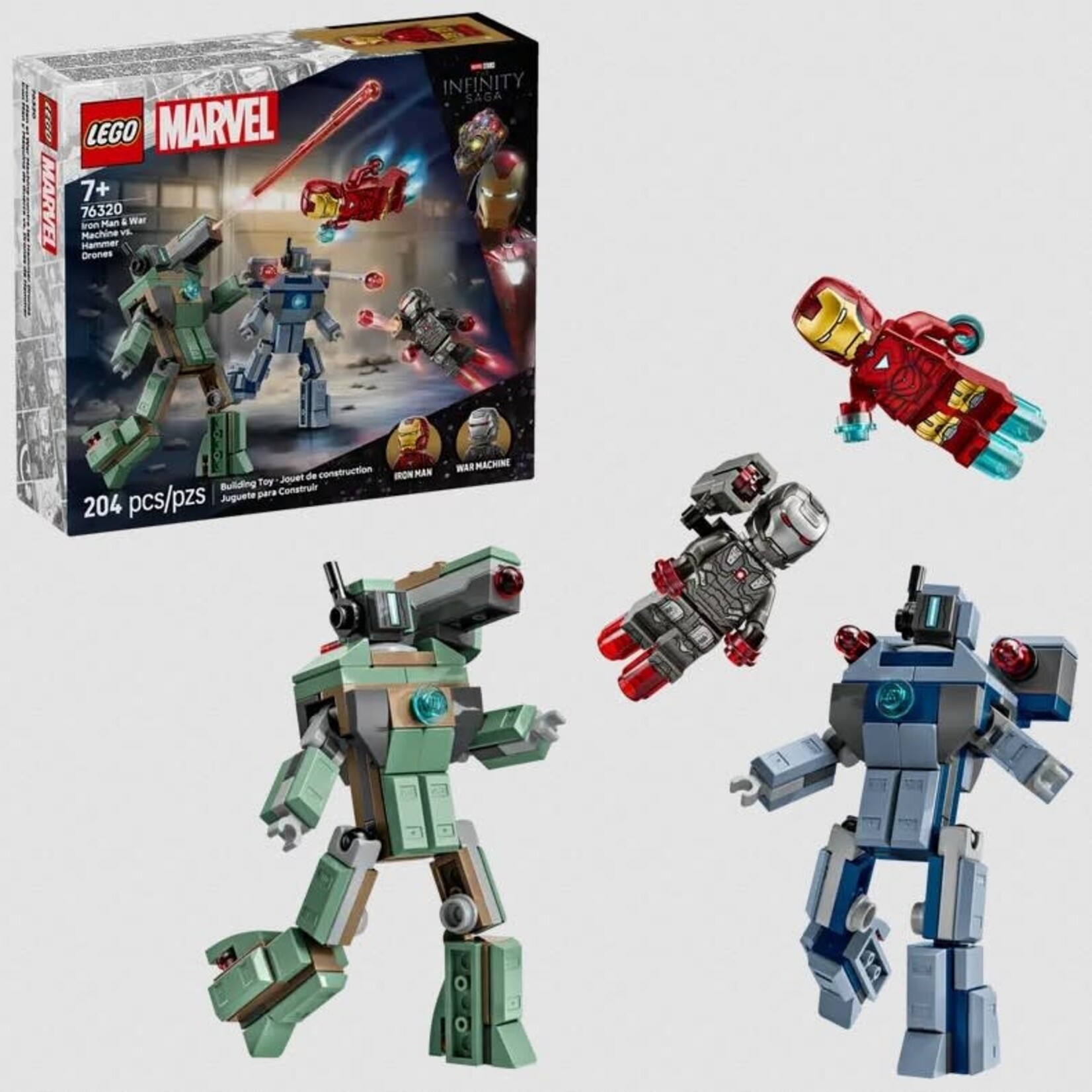 Lego Lego 76320 Marvel - Iron Man et War Machine contre les Hammer Drones